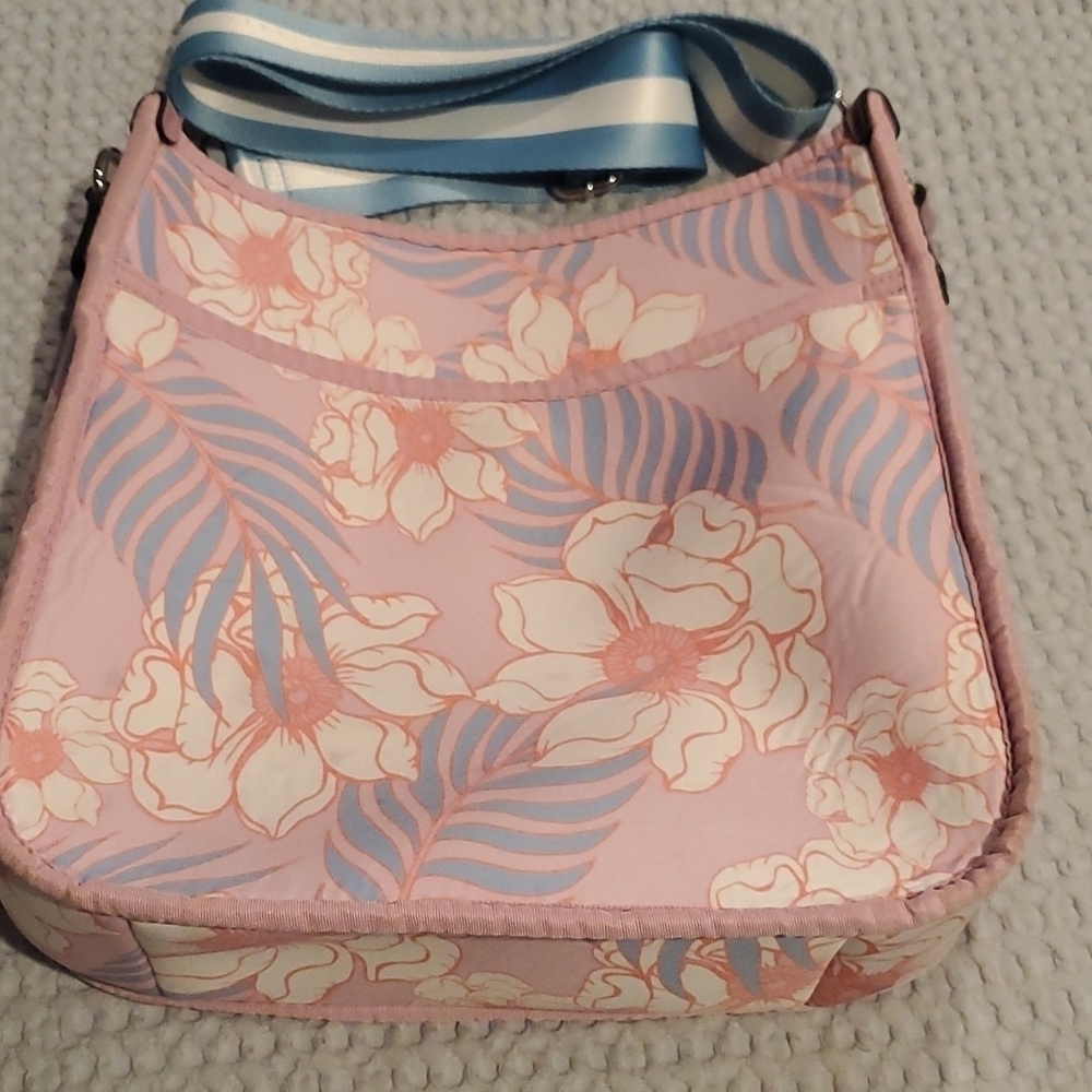 JEN & Co. Dru Neoprene Pink and Blue Bag